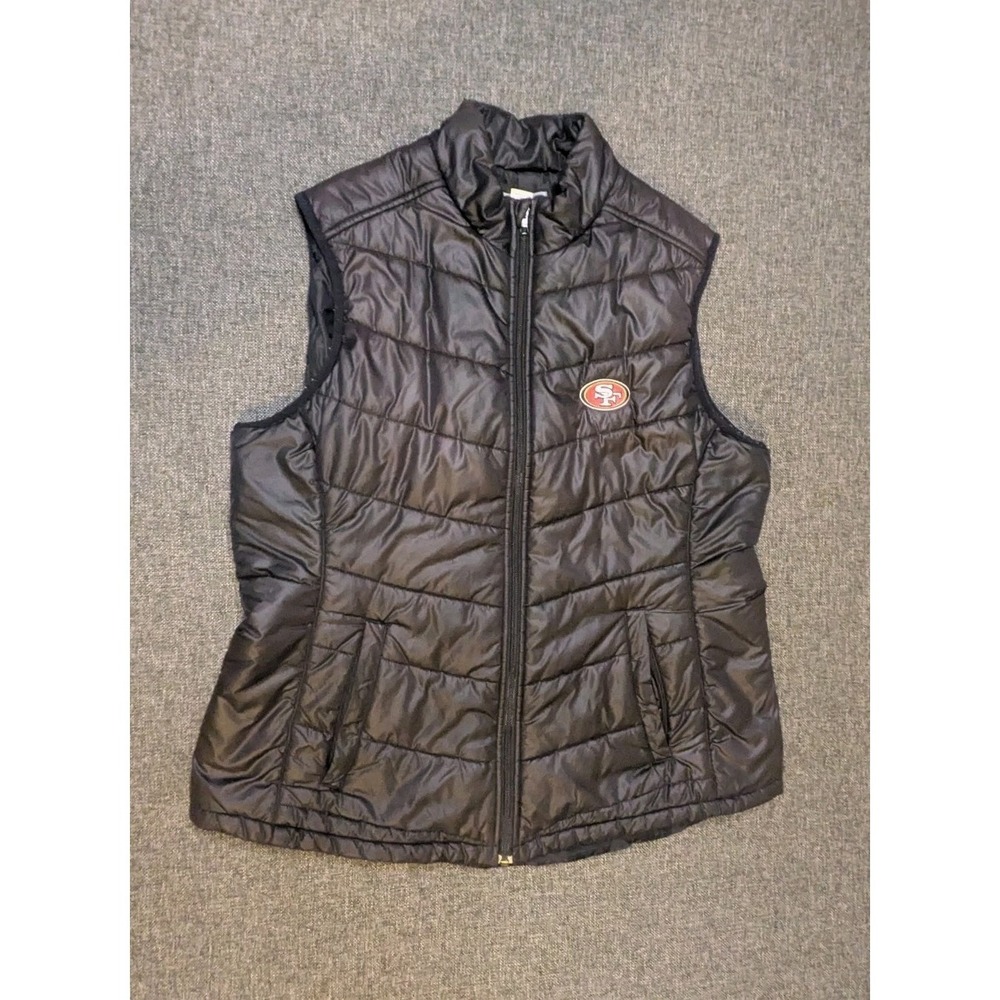 San Francisco 49ers Football Puffer Down Vest Size XL Adults NFL Cutter&Buck